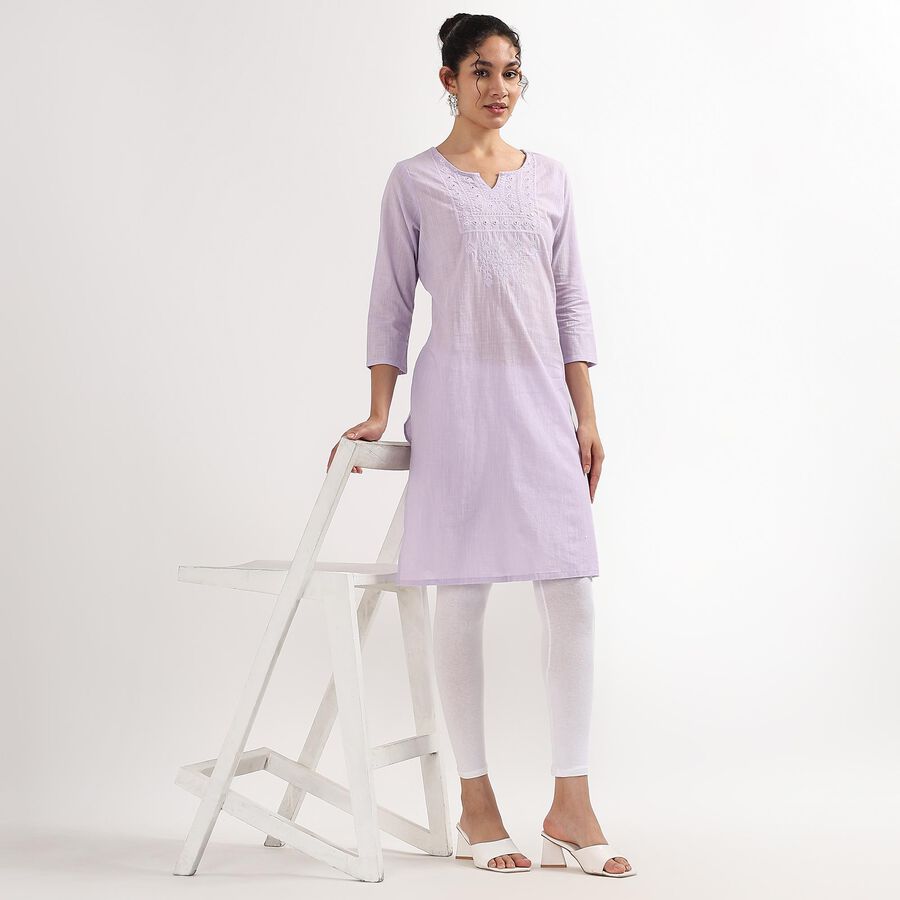 Ladies' 100% Cotton Kurta , Lilac, large image number null