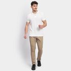 Men's Slim Fit Casual Trousers, गहरा पीला, small image number null