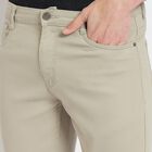 Men's Slim Fit Casual Trousers , Light Grey, small image number null