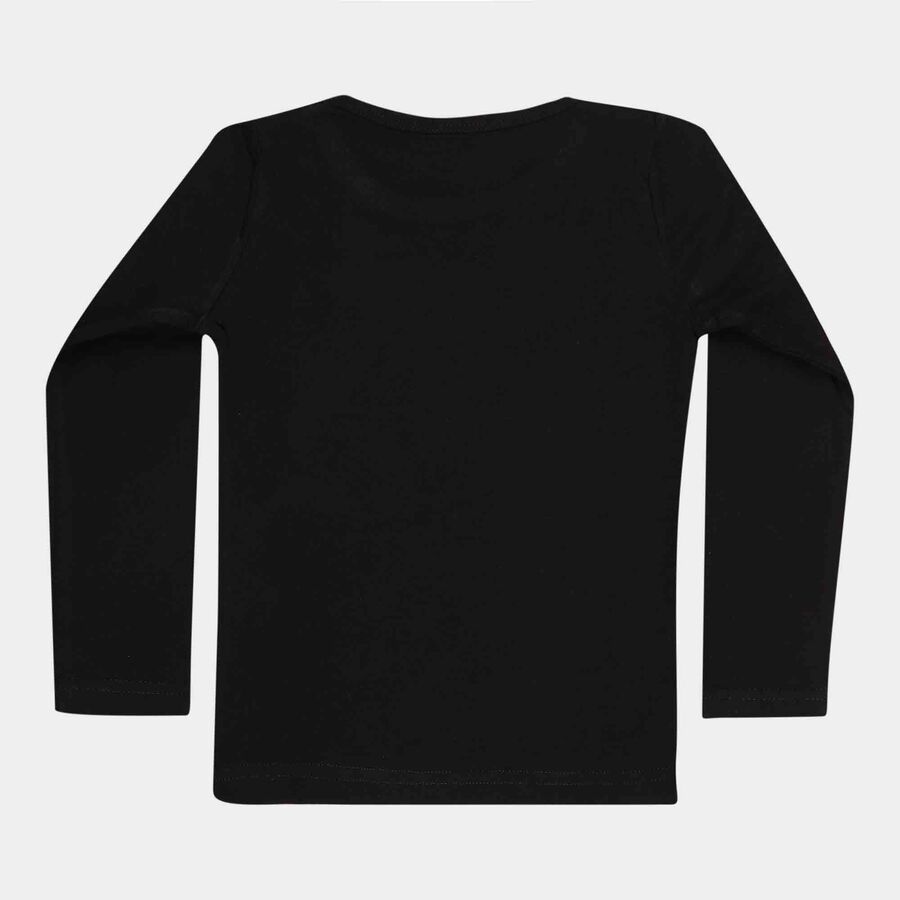 Girls Solid Top, Black, large image number null