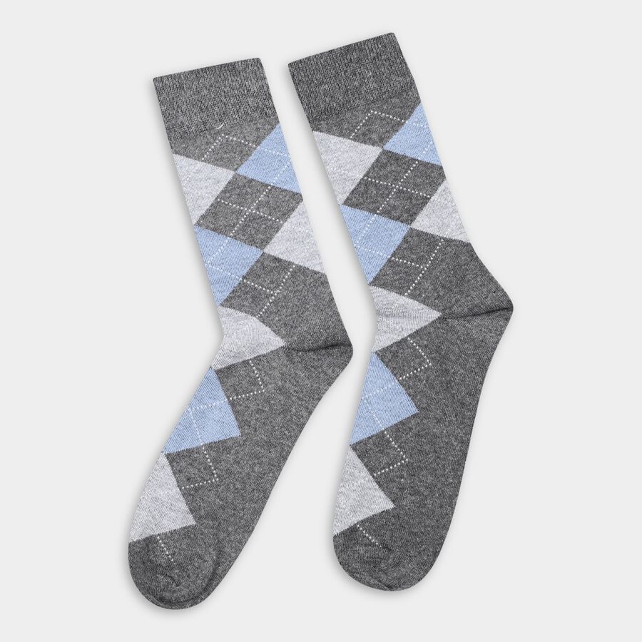 Men's Socks (Pack of 3), नेवी ब्लू, large