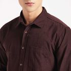 Solid Cotton Casual Shirt, Brown, small image number null