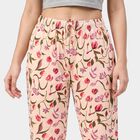 Women's Peach Straight Fit Floral Printed Pyjama, Peach, small