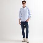Men's 100% Cotton Regular Collar Casual Shirt, Light Blue, small image number null