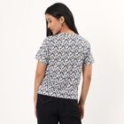 Women's Black 100% Cotton Round Neck Casual T-Shirt, Black, small