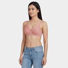 Women's Light Pink V-Neck Minimalist Bra, Light Pink, small