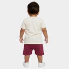 Infants' Purple Cotton Round Neck Graphic Baba Suit, Purple, small