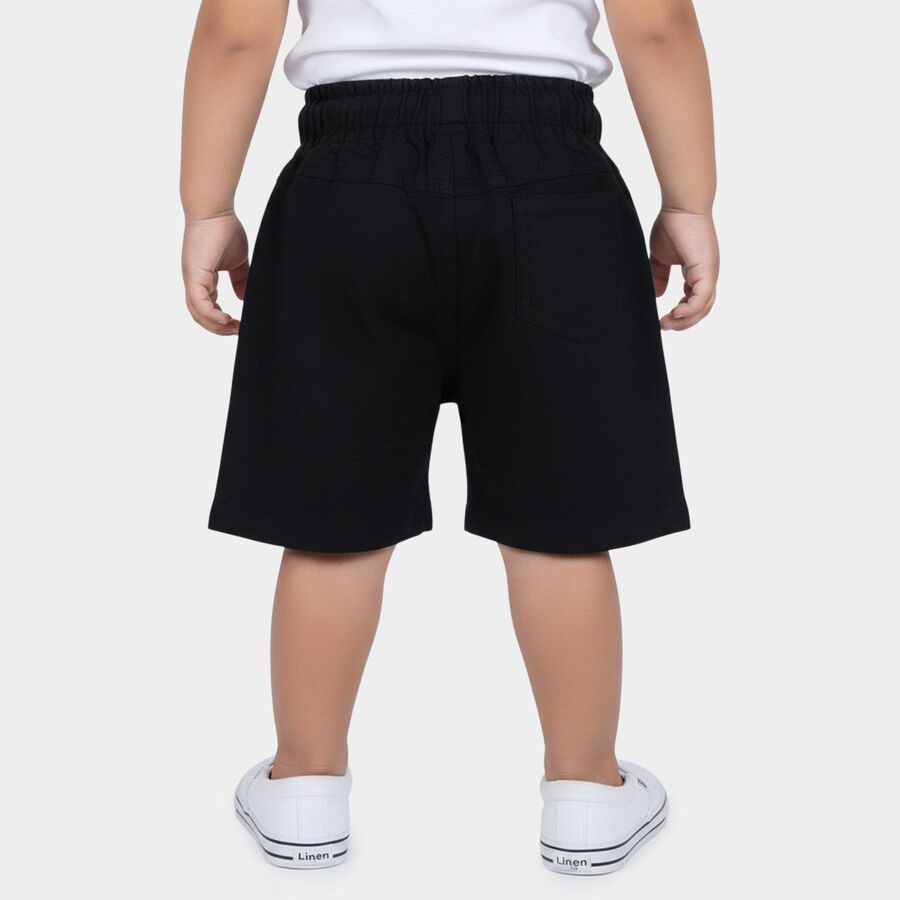 Infants' Navy Blue Regular Fit Drawstring Half Pant, Navy Blue, large