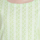 Cotton Embroidered Short Sleeves Kurta, Light Green, small image number null