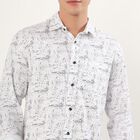 Men's 100% Cotton Casual Shirt, White, small image number null
