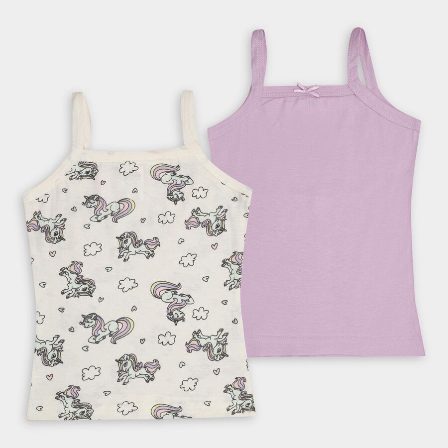 Girls' 100% Cotton Vest , लाइलेक, large image number null