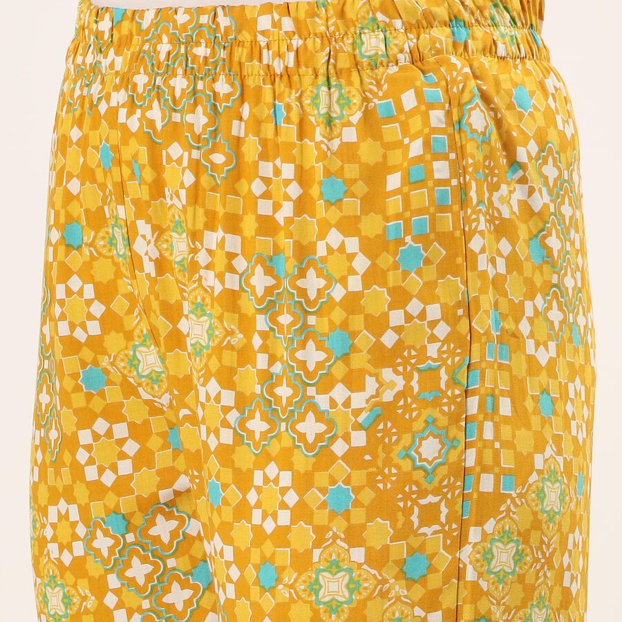 Women's Mustard Floral Printed Ethnic Set, Mustard, large
