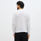 Men's Snow White Crew Neck Casual T-Shirt, White, small image number null
