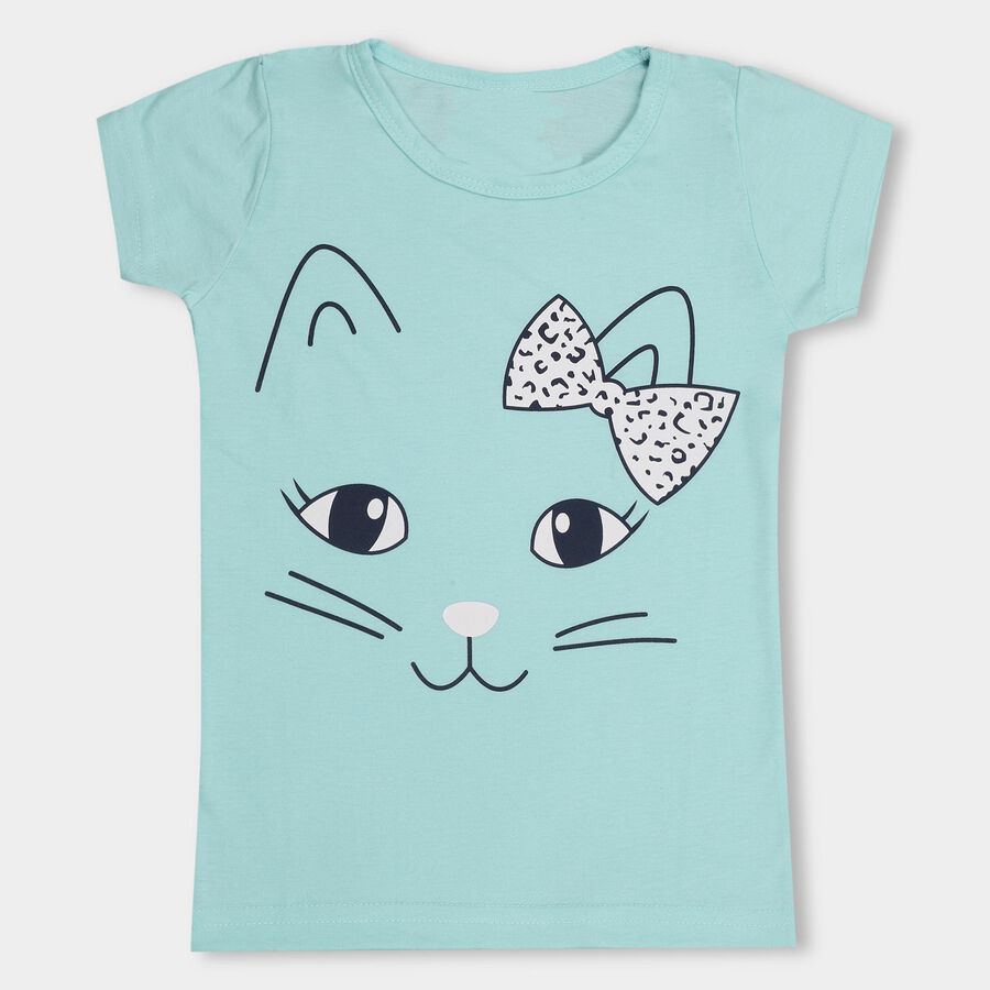 Girls' T-Shirt , Aqua, large image number null