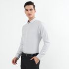 Men's Light Grey Button Down Classic Formal Shirt, हल्का ग्रे, small image number null