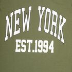Boys' Muted Olive Green Round Neck Casual T-Shirt, ओलिव, small image number null
