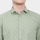 Printed Casual Shirt, Light Green, small image number null