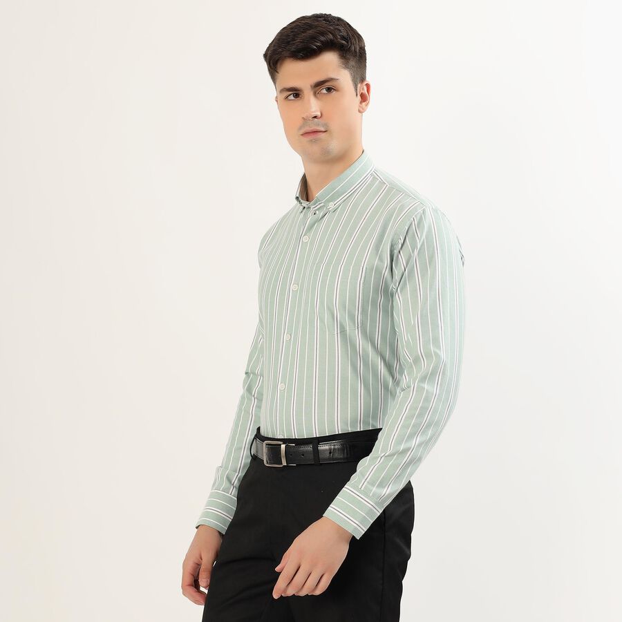 Men's Muted Sage Green Button Down Classic Formal Shirt, हल्का हरा, large image number null