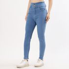 Ladies' Jeans, मध्यम नीला, small