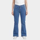Women's Blue Slim Fit High-Rise Jeans, Mid Blue, small