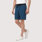 Men's Teal Regular Fit Athletic Bermuda Shorts, टील ब्लू, small