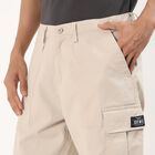 Men's Beige Relaxed Fit Cargo Pants, गहरा पीला, small image number null