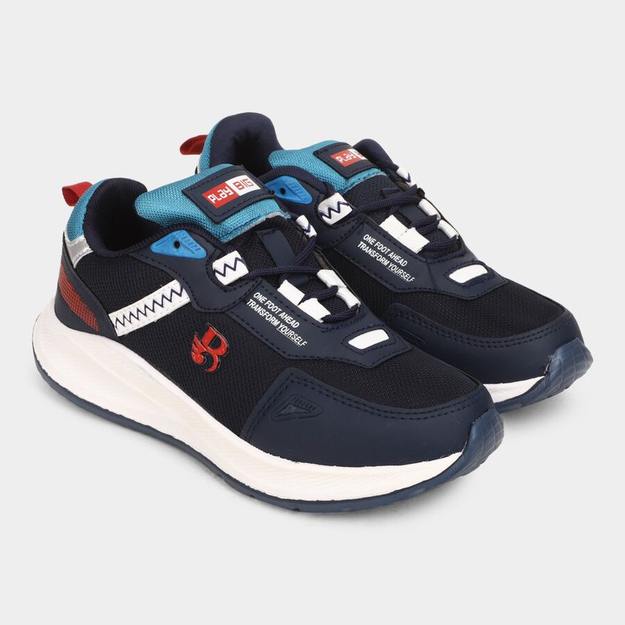 Mens Athleisure Sports Shoes, Navy Blue, large image number null