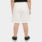 Girls White Regular Fit Casual Shorts, सफ़ेद, small