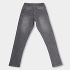 Boys' Washed Grey Regular Fit Elastic Waist Jeans, हल्का ग्रे, small image number null