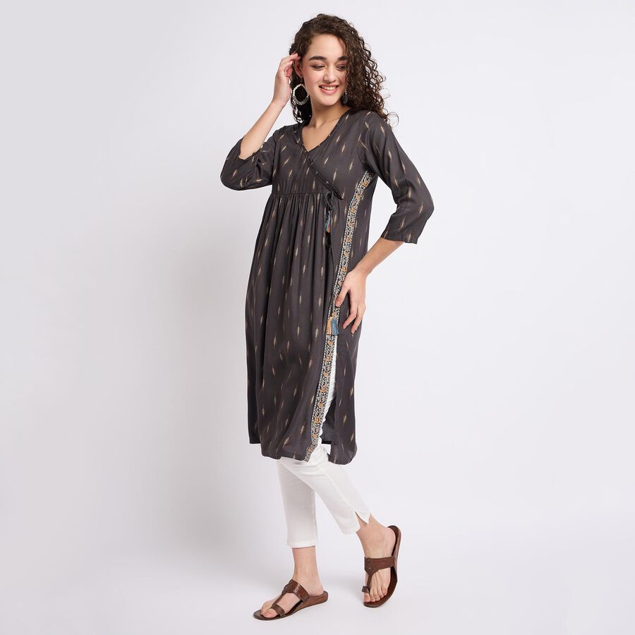 Ladies' Kurta, Dark Grey, large image number null