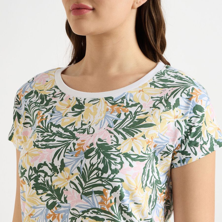 Ladies' 100% Cotton Dress, ऑफ व्हाइट, large image number null