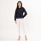 Women's Navy Blue Classic Full Sleeve Shirt , Navy Blue, small image number null