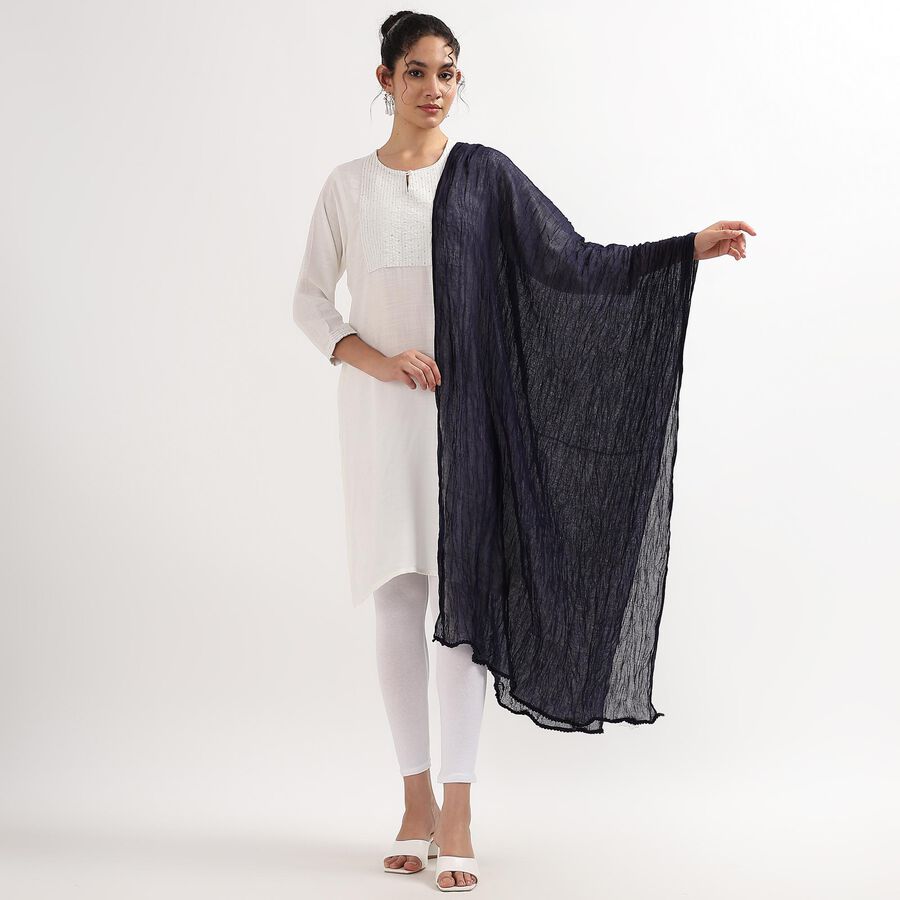Ladies' Dupatta , Navy Blue, large image number null