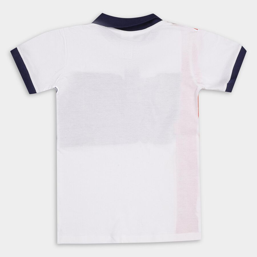 Boys' 100% Cotton Half Sleeves T-Shirt , सफ़ेद, large image number null