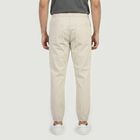 Men's Silver Slim Fit Casual Trousers, सिल्वर, small