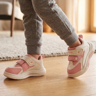 Girls' Pink Velcro Sneakers