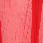 Women's Vibrant Red Net Crinkled Dupatta, Red, small image number null