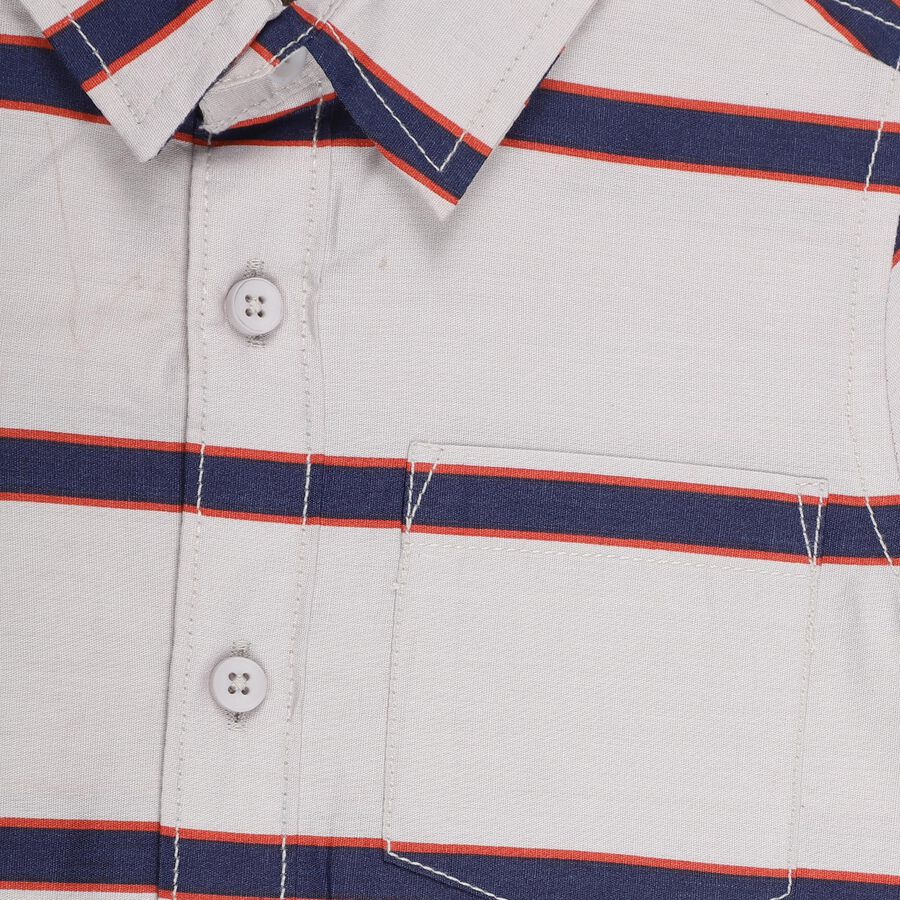 Boys' 100% Cotton Casual Shirt , White, large image number null