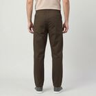 Men's Olive Green Slim Fit Drawstring Chino Trousers, ओलिव, small