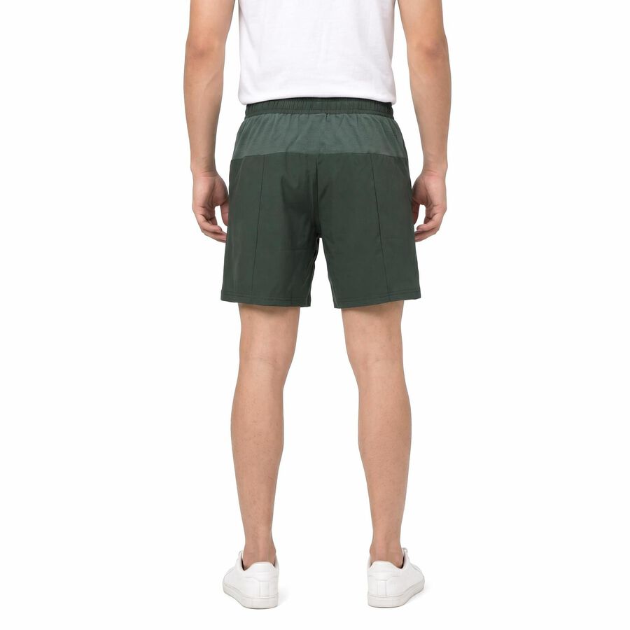 Men's Green Regular Fit Basic Shorts, हल्का हरा, large