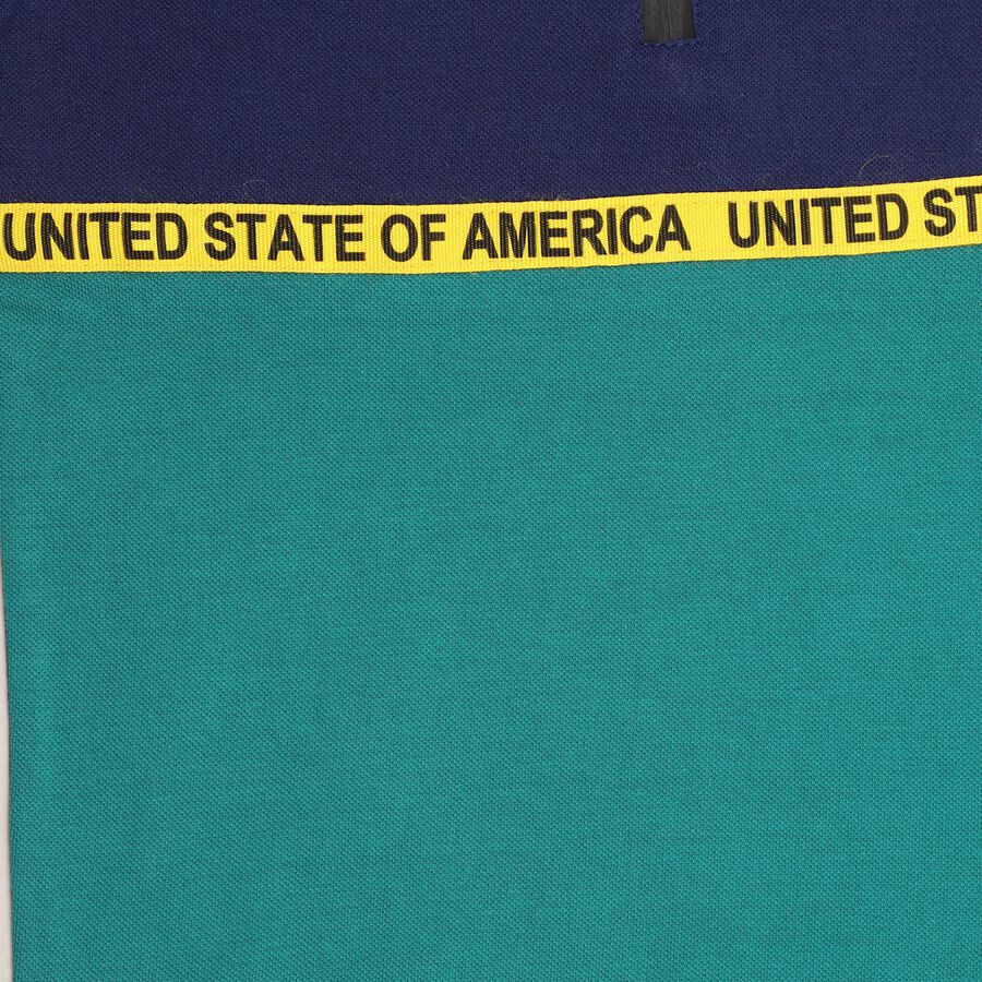 Boys' Dark Green Cotton Polo Neck Half Sleeve T-Shirt, Dark Green, large image number null