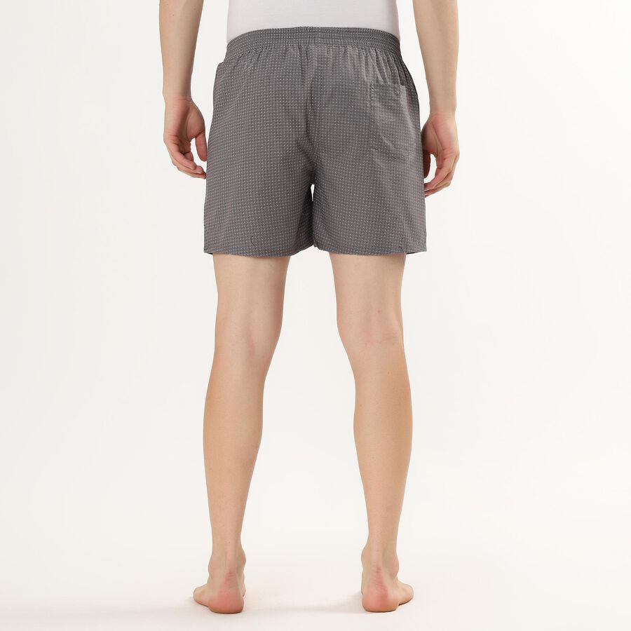 Men's Grey Cotton Printed Boxer, Dark Grey, large image number null