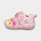 Girls Bright Bubblegum Pink Velcro Strap Casual Shoes, Pink, small image number null