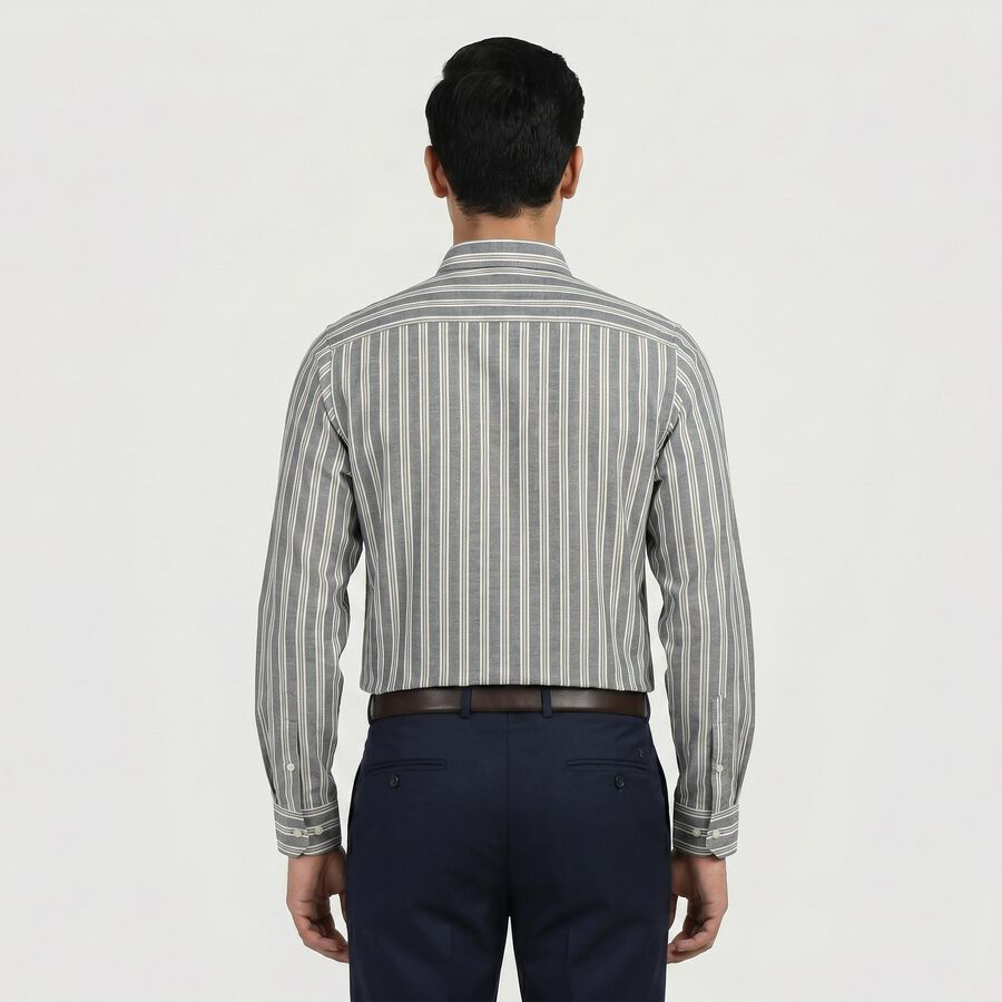 Men's Formal Shirt, Navy Blue, large