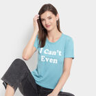 Solid Round Neck T-Shirt, Aqua, small image number null