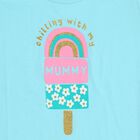 Girls' 100% Cotton T-Shirt, Aqua, small image number null