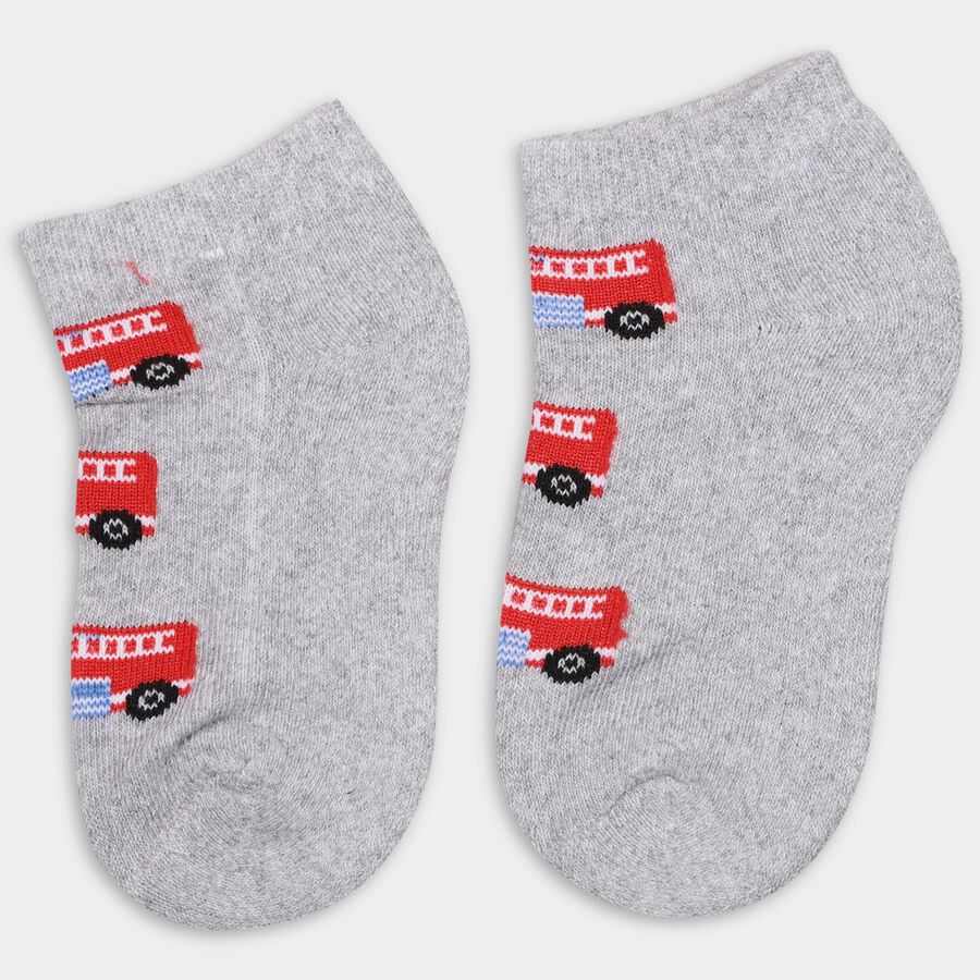 Boys' Socks (Pack of 2), Light Grey, large image number null