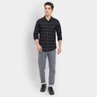 Men's 100% Cotton Casual Shirt , Black, small