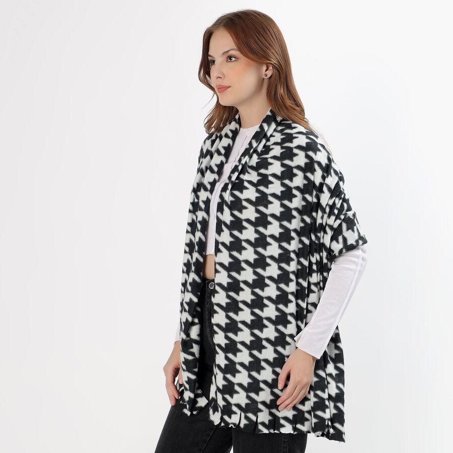 Ladies' Stole, काला, large image number null