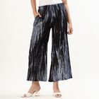 Women's Black Printed Wide-Leg Palazzos, काला, small image number null